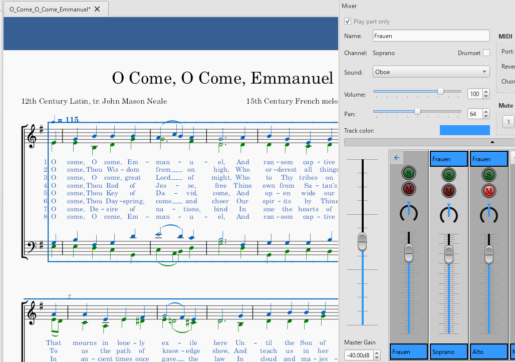 Assign sound to and muting voice