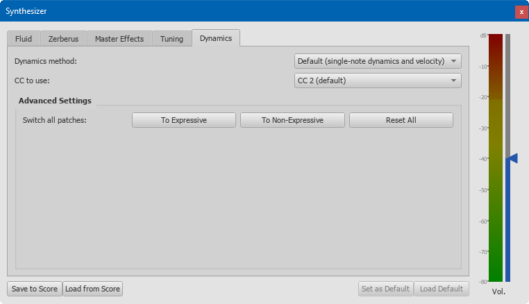 Dynamics in Synthesizer