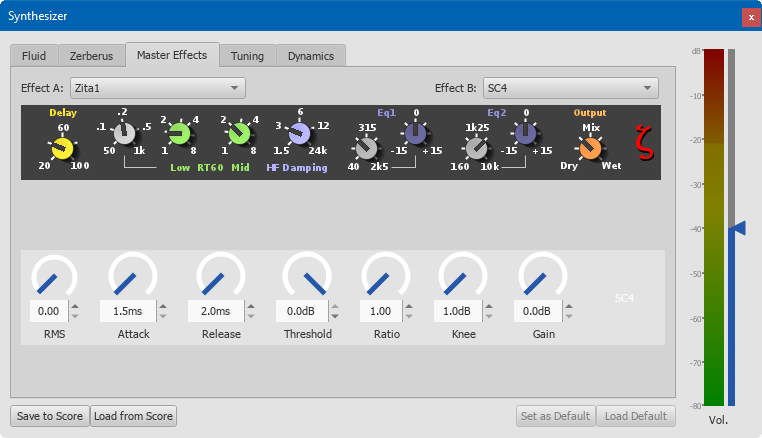 Master Effects in Synthesizer Zita1 and SC4