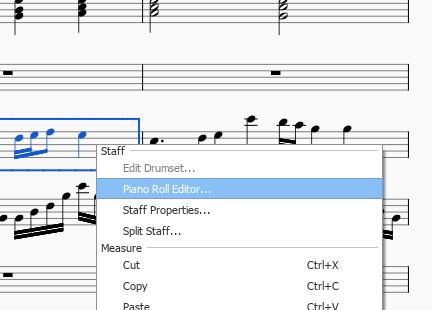 Opening the Piano Roll Editor