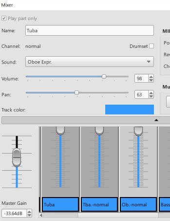 Mixer: Tuba with additional Oboe channel and sound