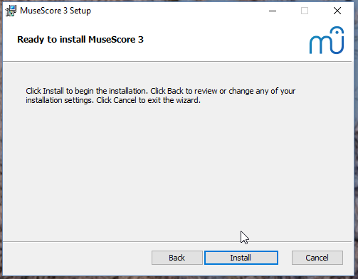 Ready to install MuseScore 3