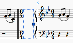 Horizontal frame in edit mode