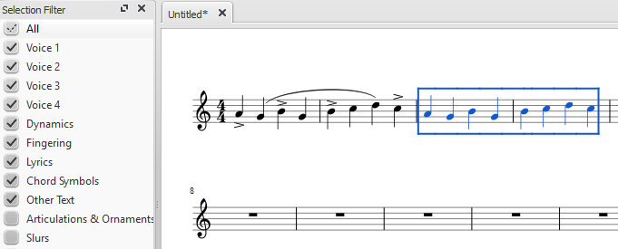 Selection filter Example 1