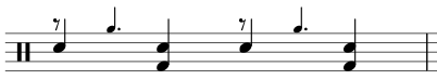 Rhythmic slash - percussion